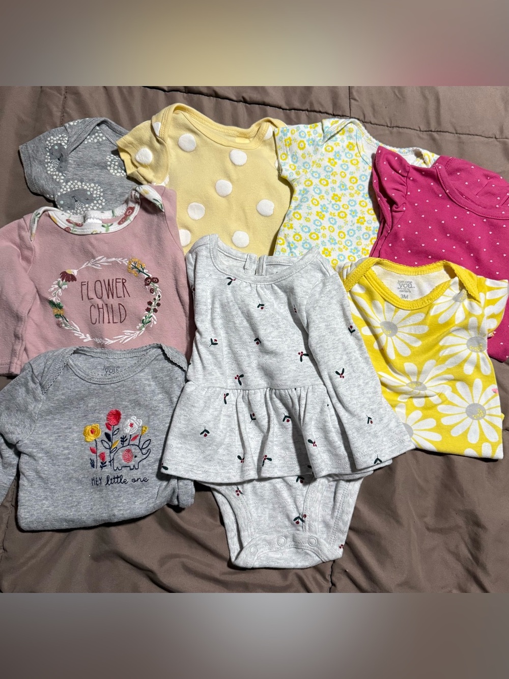 Baby Girls Mixed Onesie Bundle 3 month
